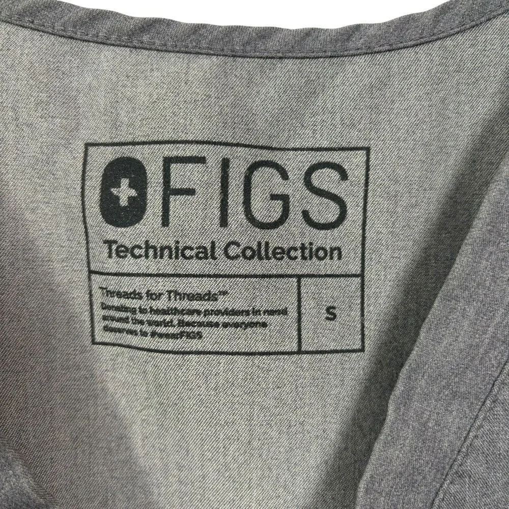 FIGS Women's Catarina One-Pocket‎ Scrub Top Graphite Gray Size Small - Picture 6 of 9